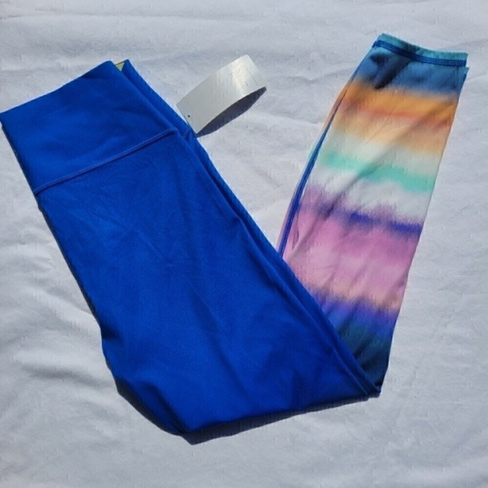 All In Motion Pants Girls Blue Multicolor active wear Size XL (14/16)